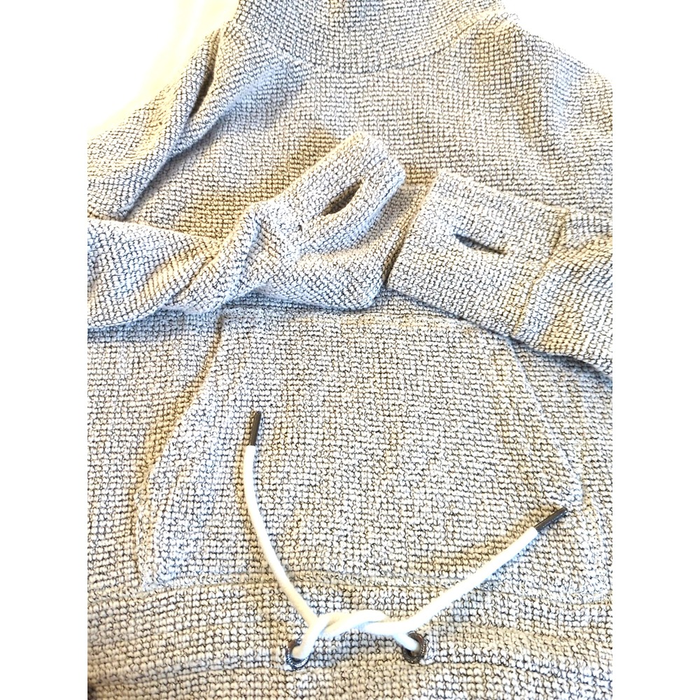 Sweaty Betty Restful Boucle Funnel Neck Sweater XL White Pockets Thumb Holes